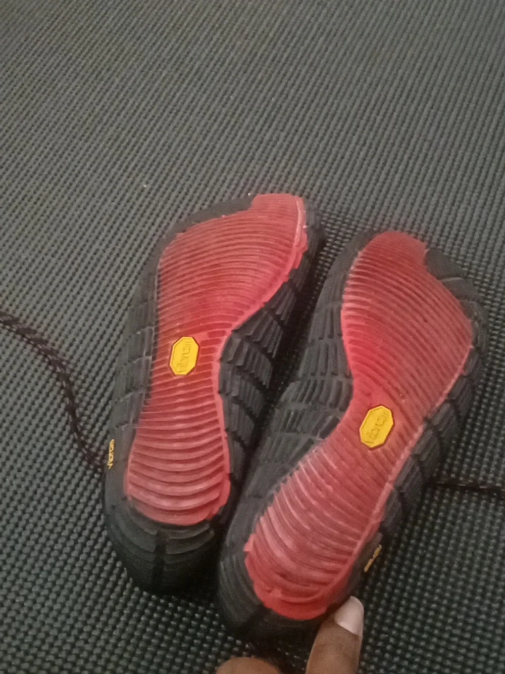 Vibram Men's Black Sneakers with Red Accent Laces